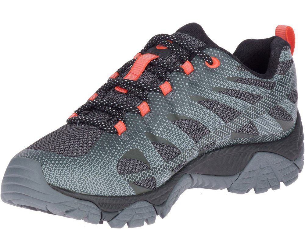 Merrell Hiking Shoes Grey - Moab Edge 2 Wide Width - Mens 64UFATMLK